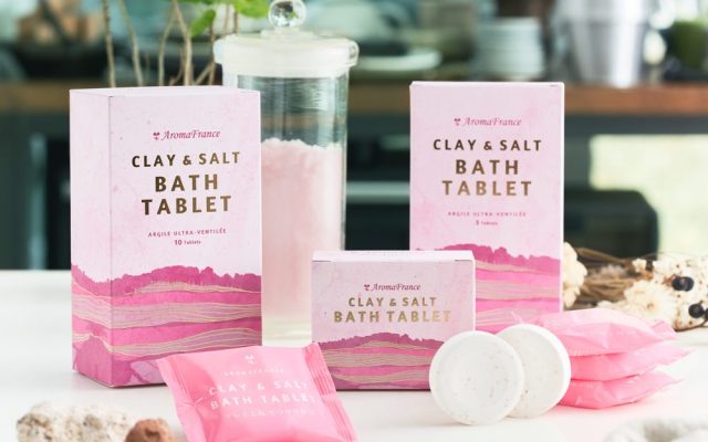 【新商品】大地のピンククレイと幸運の塩。芯から温まり、巡りを整える「クレイ＆ソルト バスタブレット」誕生