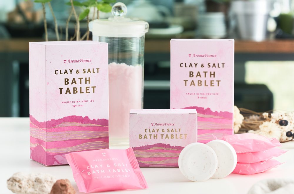 【新商品】大地のピンククレイと幸運の塩。芯から温まり、巡りを整える「クレイ＆ソルト バスタブレット」誕生